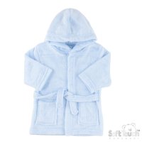 FBR305-B: Blue Vehicle Embossed Hooded Robe (0-6 Months)